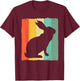 Funny Vintage Rabbit Designs For Kids Men Women Hare Pet T-Shirt - T-Shirt | Maroon