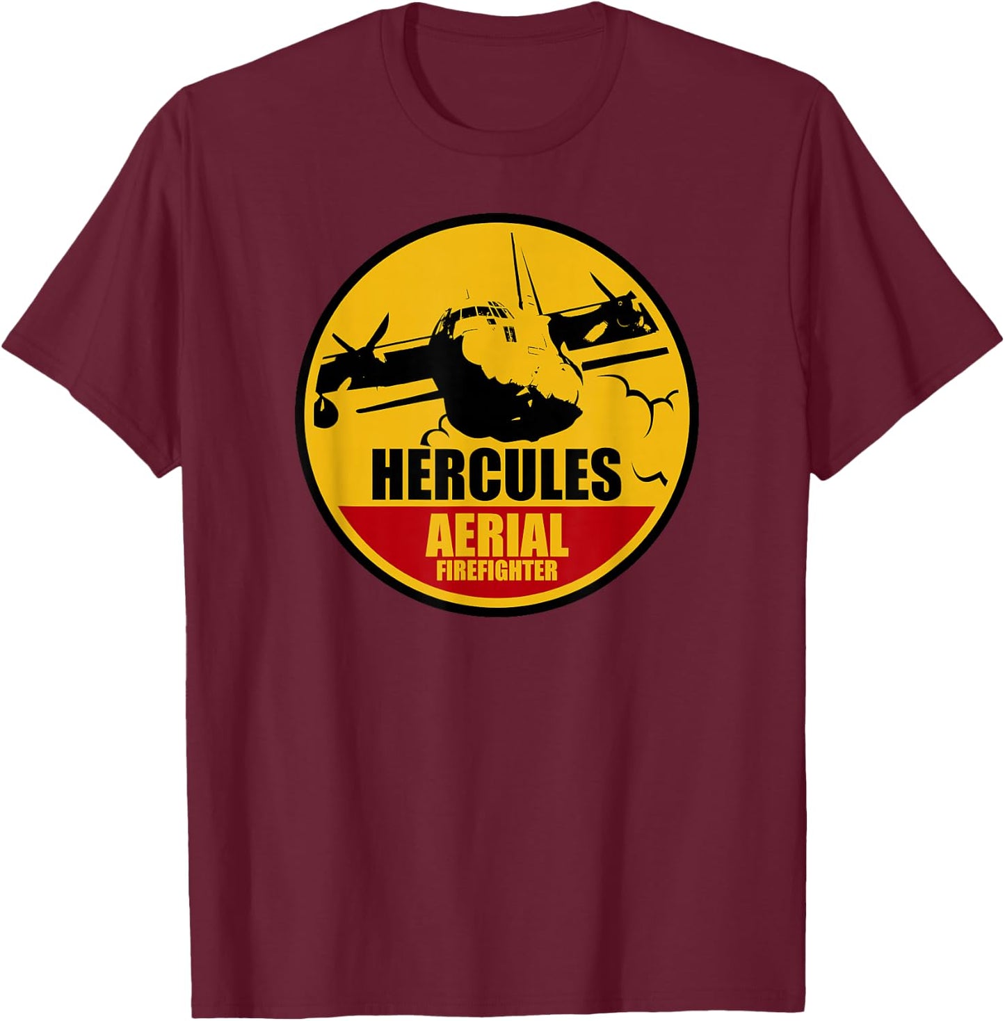 Hercules Aerial Firefighter T-Shirt - T-Shirt | Maroon