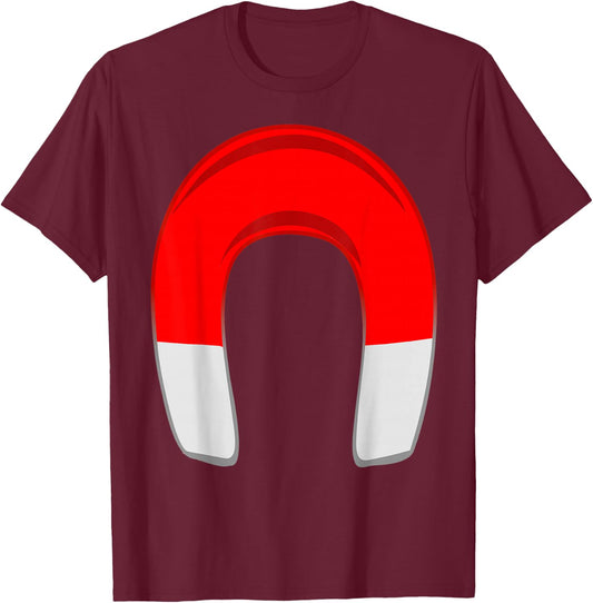 Men's Magnet Funny Couples Halloween Costume T-Shirt - T-Shirt | Maroon