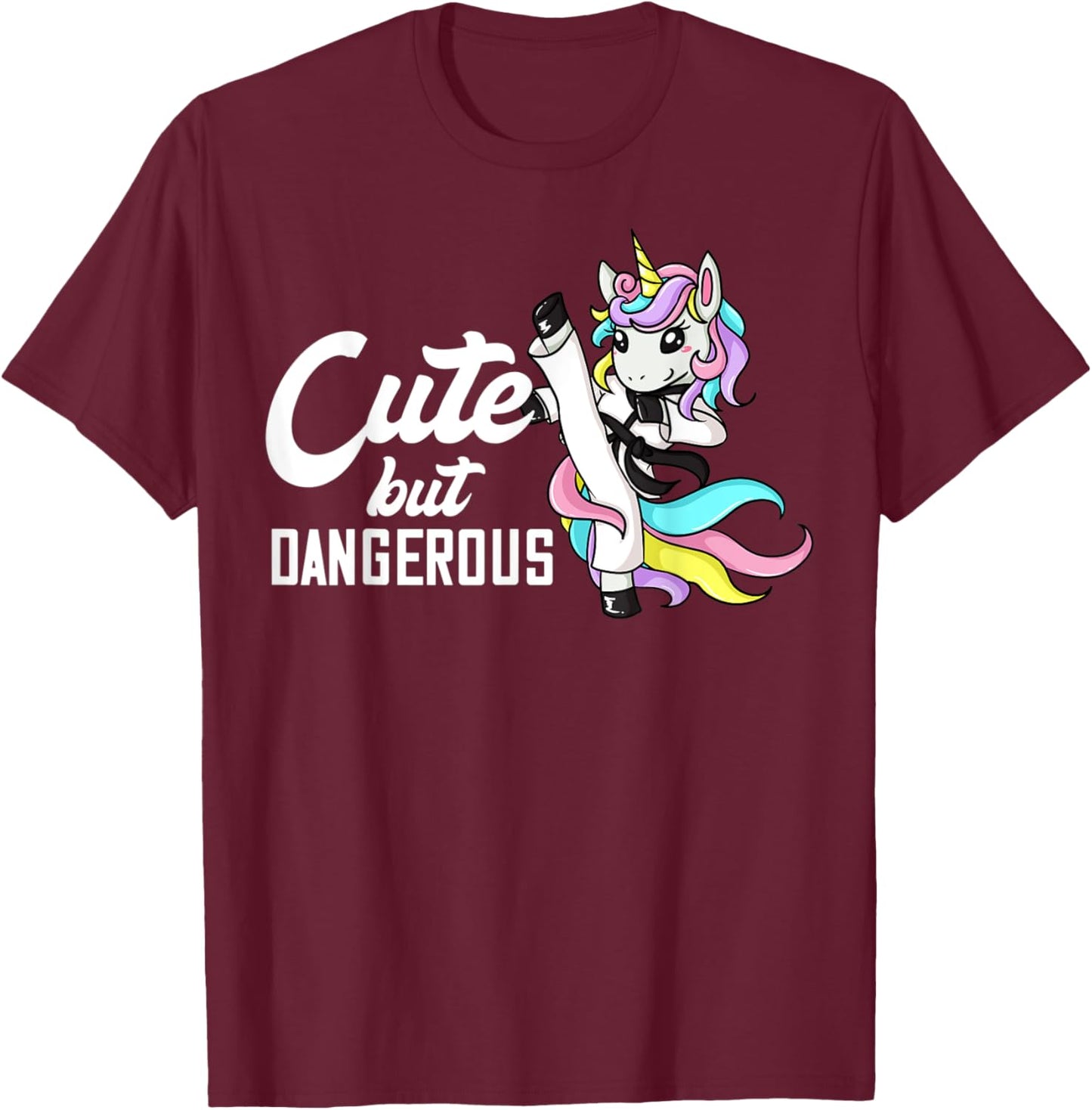 Cute But Dangerous Gift BJJ MMA Boxing T-Shirt - T-Shirt | Maroon