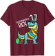 Eastersaurus Rex Easter Trex Bunny Toddler Boys Easter Dino T-Shirt - T-Shirt | Maroon