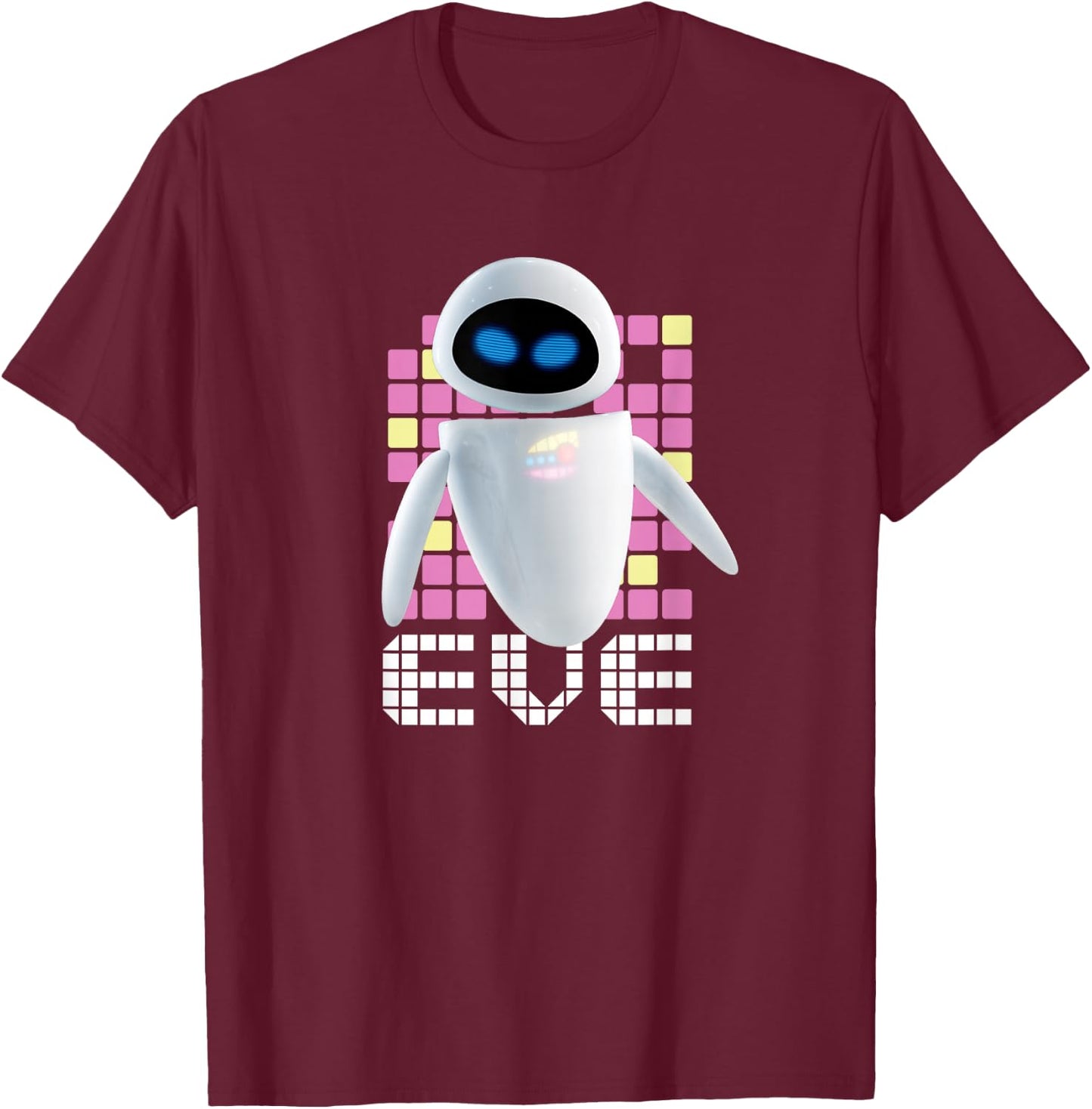 Disney Pixar WALL-E Geometric EVE T-Shirt - T-Shirt | Maroon