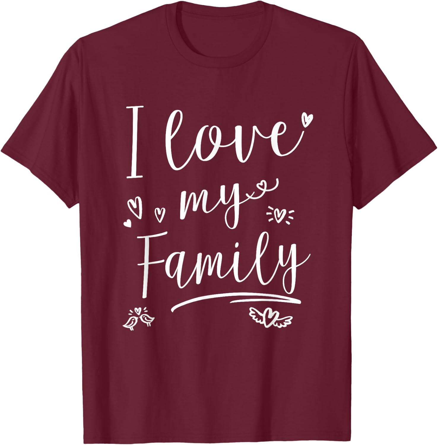 I love my Family Shirt Kids T-Shirt - T-Shirt | Maroon