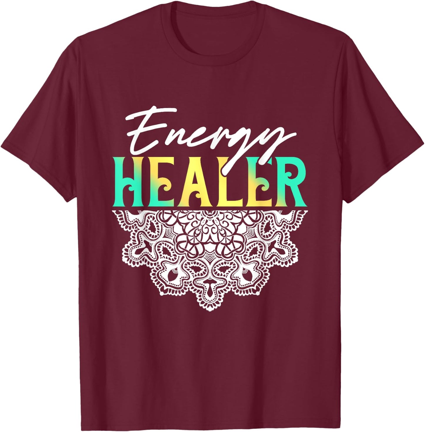 Energy Healer Reiki Master Yoga Spiritual Chakra Japanese T-Shirt - T-Shirt | Maroon