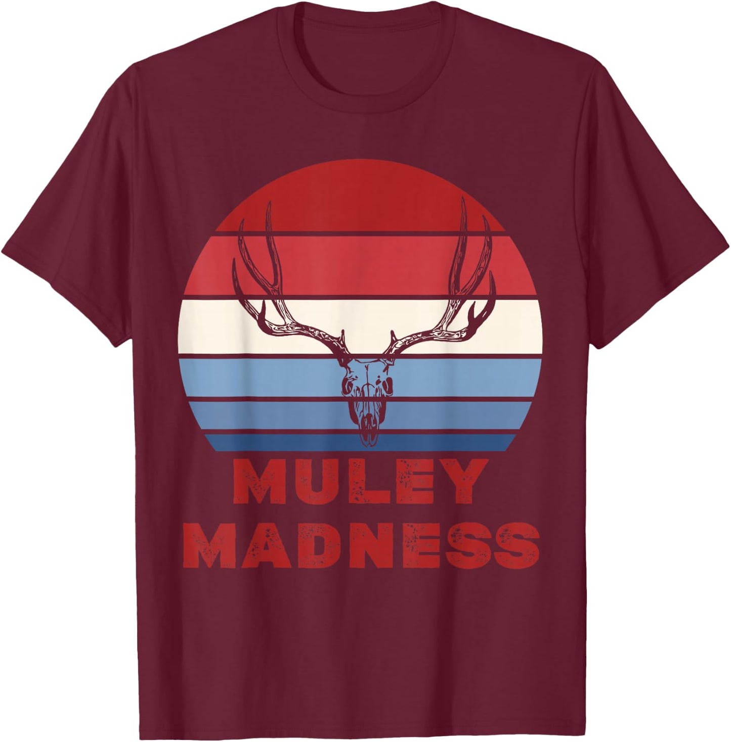 Muley Madness Mule Deer T-Shirt - T-Shirt | Maroon