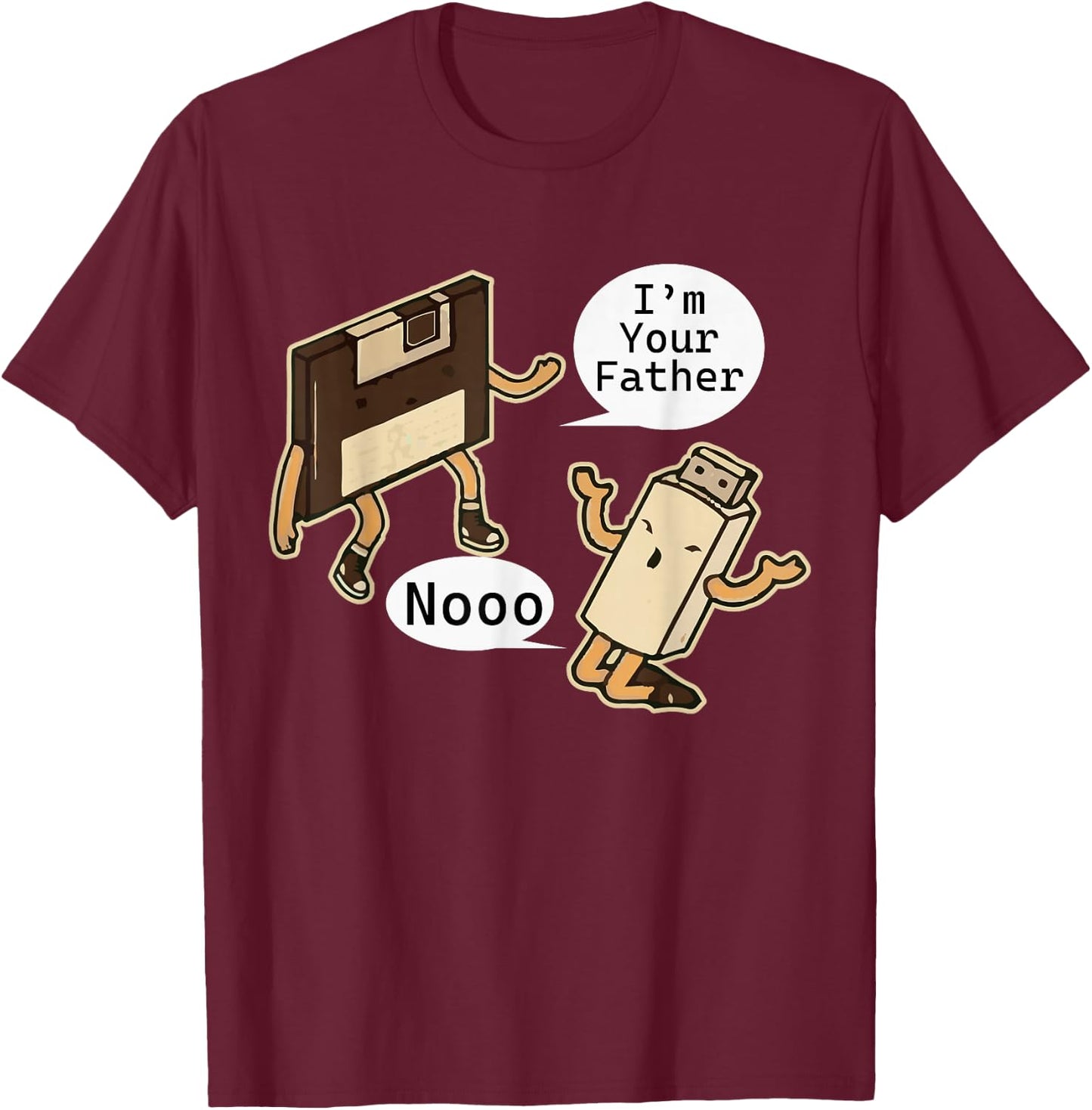 I'm Your Father Noooo Floppy Disk and USB Stick T-Shirt - T-Shirt | Maroon