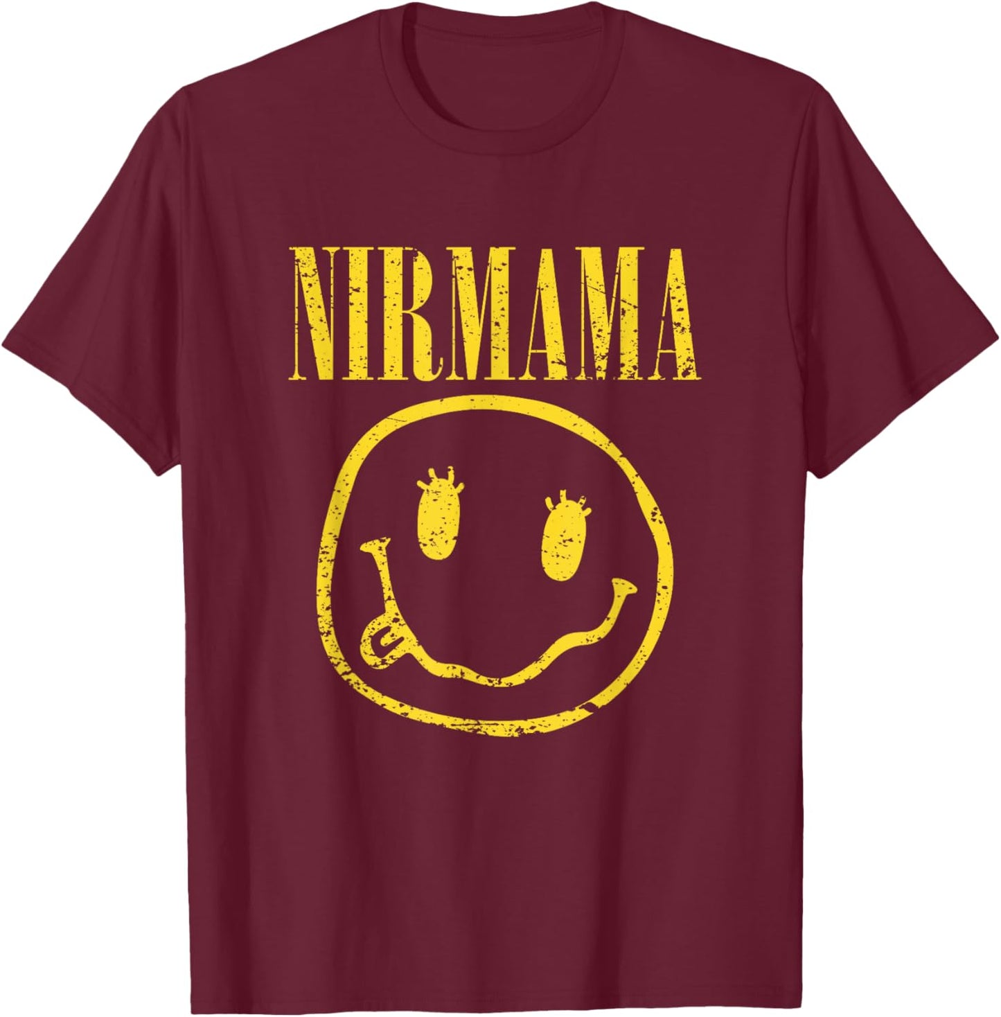 Nirmama Grunge Rock Cool Mom Design 90's Rocker Mom Nirmama T-Shirt - T-Shirt | Maroon
