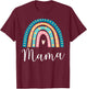 Mama Rainbow Gifts Mom Family Matching Birthday T-Shirt - T-Shirt | Maroon
