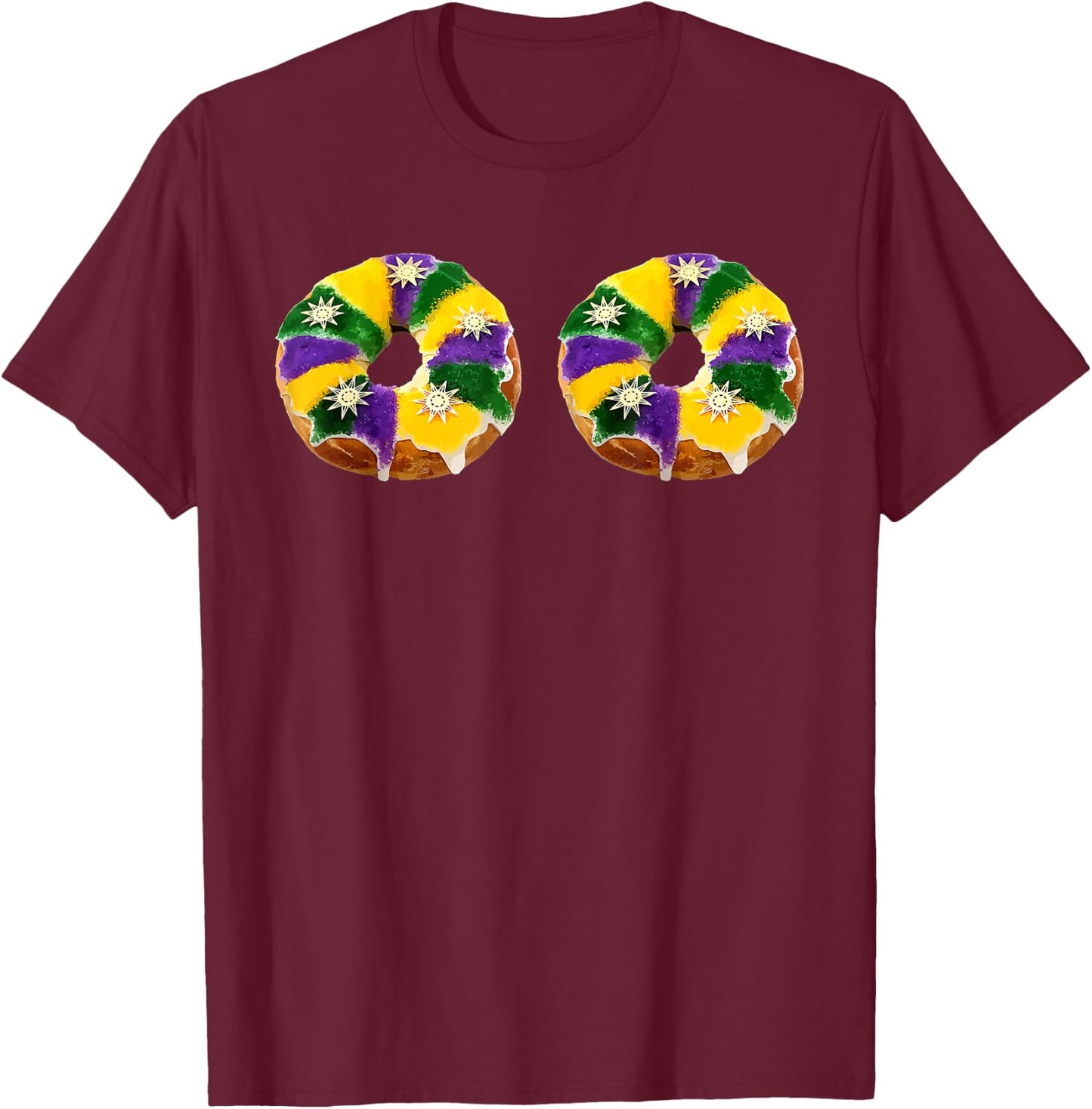 Mardi Gras Shirts 2022 Women King Cake Lovers T-Shirt - T-Shirt | Maroon