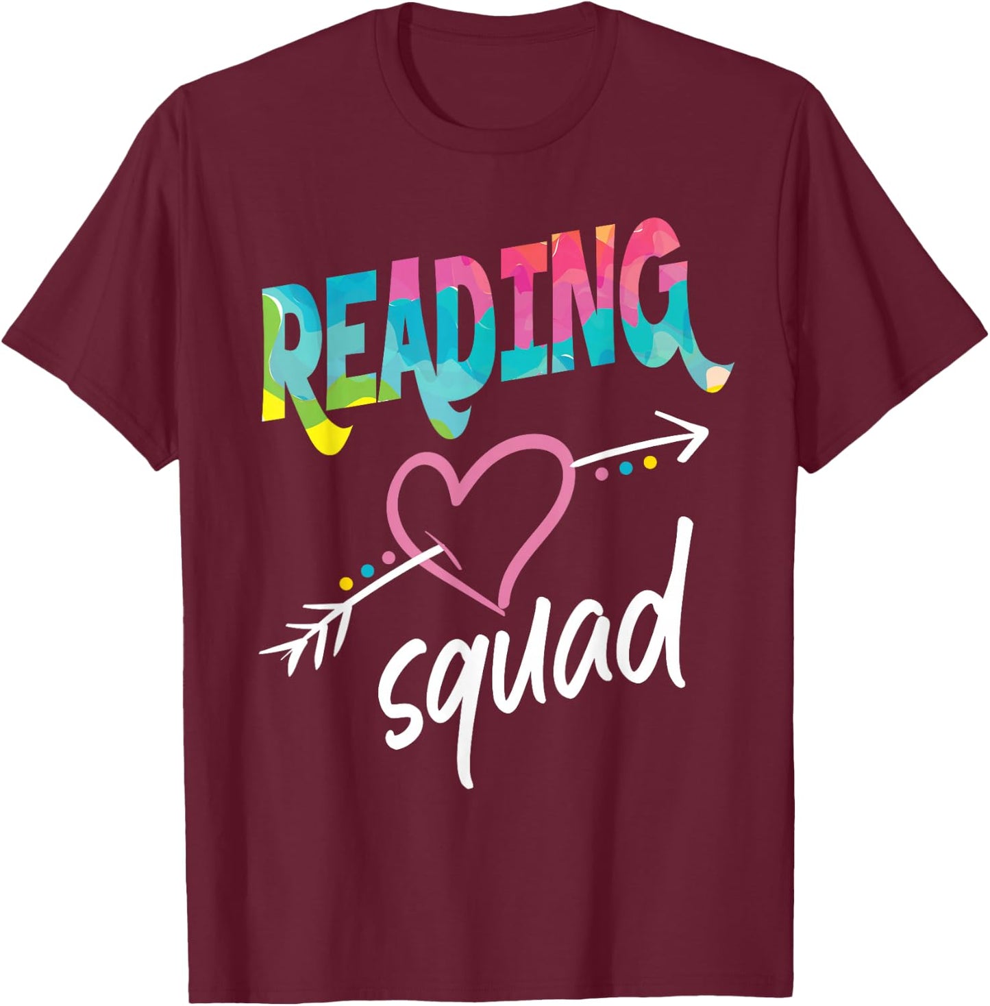 Reading Squad, Book Reader Librarian Reading Squad T-Shirt - T-Shirt | Maroon