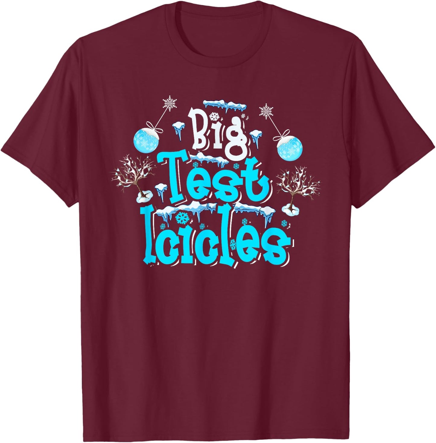 Polar Bear Plunge 2022 Costume Ice Swimming Big Test Icicles T-Shirt - T-Shirt | Maroon