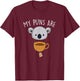 My Puns Are Koala Tea Funny Animal Puns T-Shirt - T-Shirt | Maroon