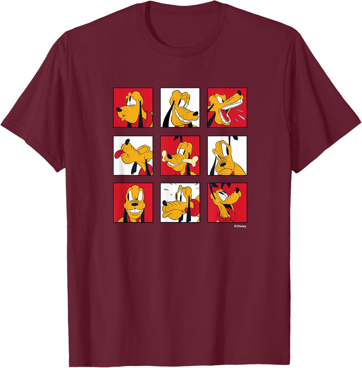 Pluto Grid of Emotions T-Shirt - T-Shirt | Maroon