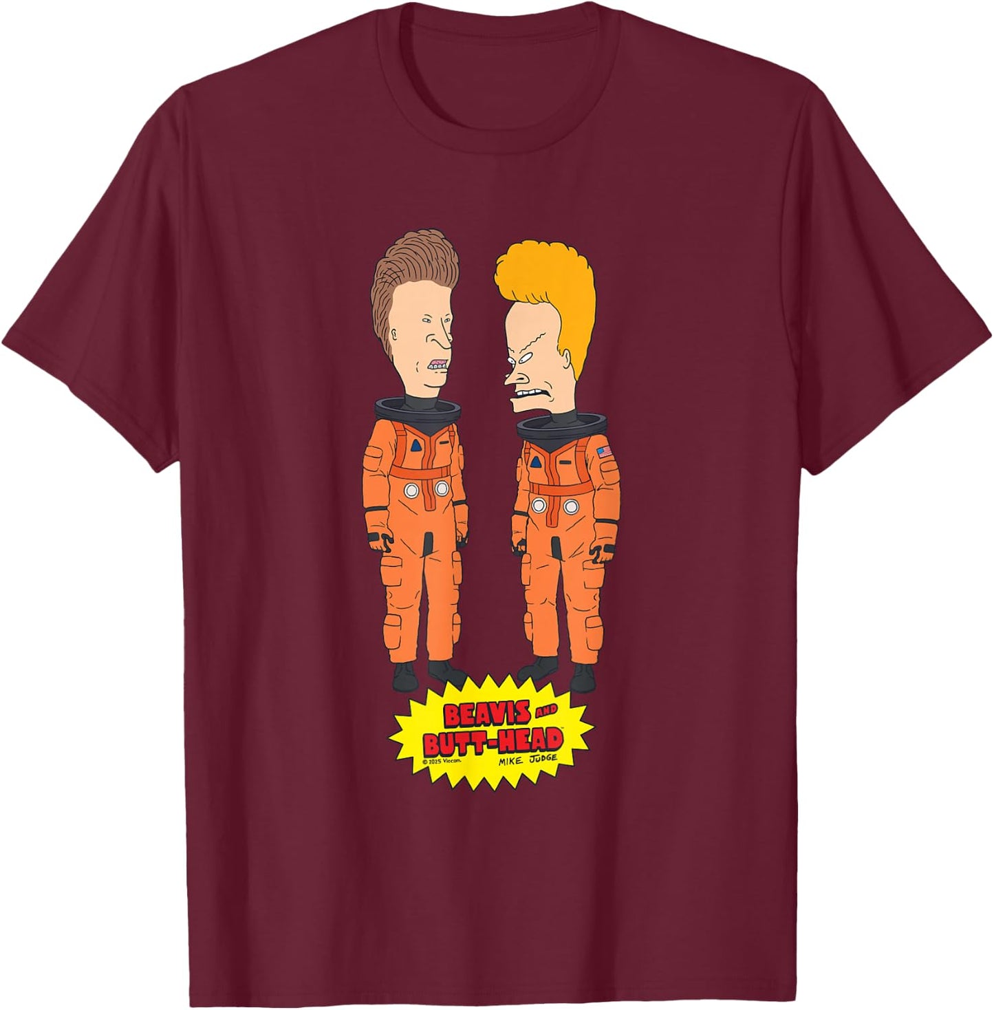 Beavis & Butt-Head Do The Universe Space Astronauts T-Shirt - T-Shirt | Maroon