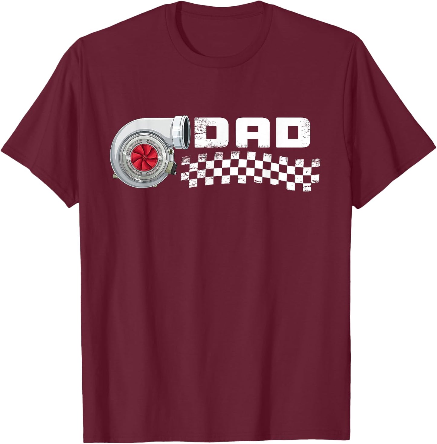 Birthday Party Matching Family pit crew race car Dad T-Shirt - T-Shirt | Maroon