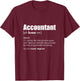 Accountant Definition CPA Wizard in Numbers Black Adult Men's Classic Fit T-Shirt - T-Shirt | Maroon
