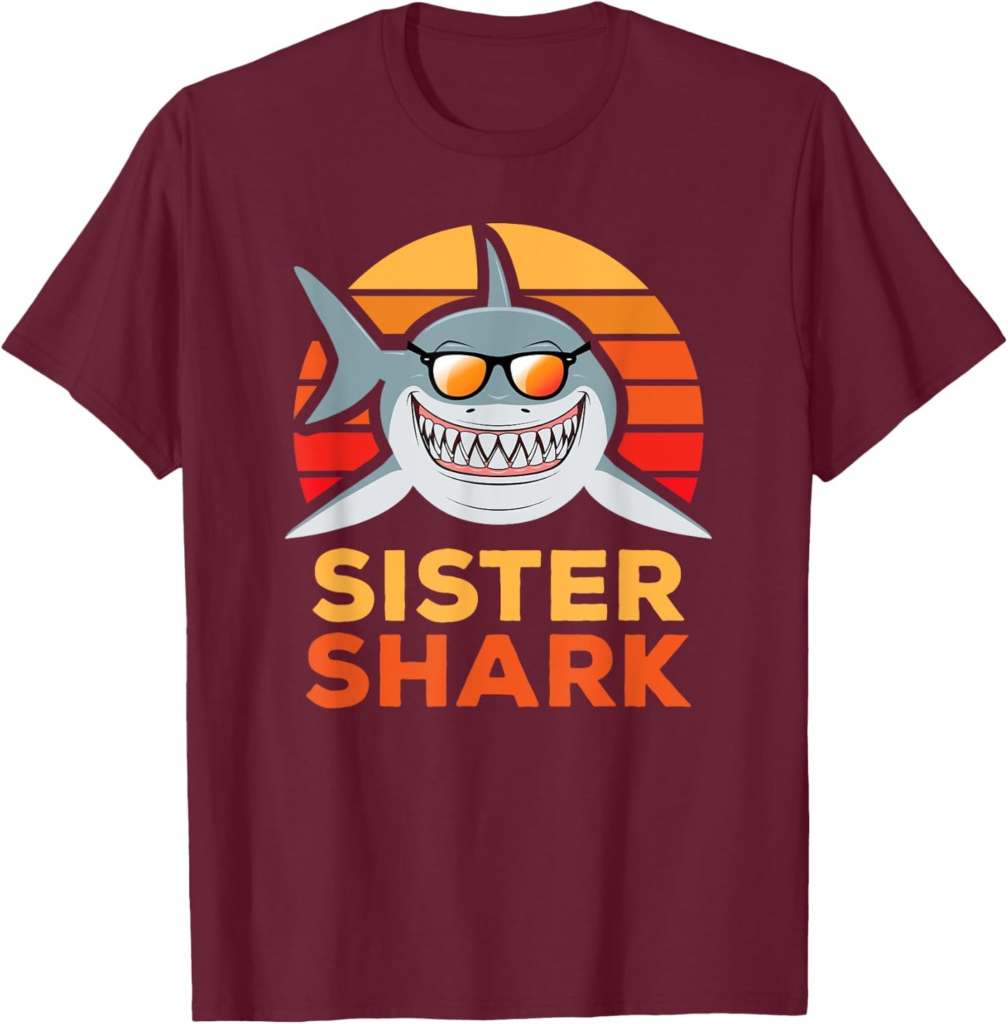 Sister Shark T-Shirt - T-Shirt | Maroon