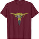 F-111 Aardvark Jet Military Supersonic Airplane T-Shirt - T-Shirt | Maroon