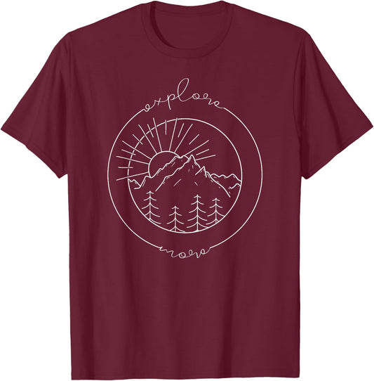 Explore More Traveler Hiking Tracking Running Gift T-Shirt - T-Shirt | Maroon