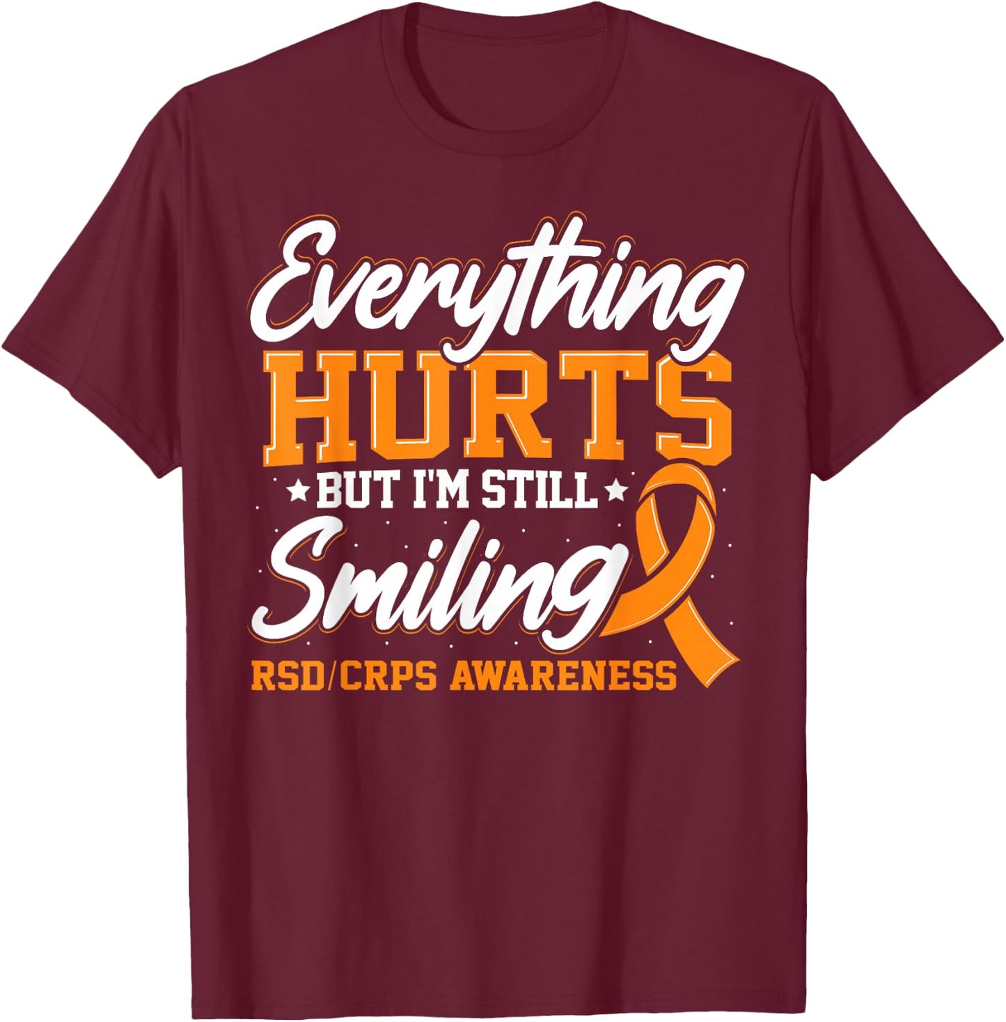CRPS Complex Regional Pain Syndrome Awareness Novelty T-Shirt - T-Shirt | Maroon