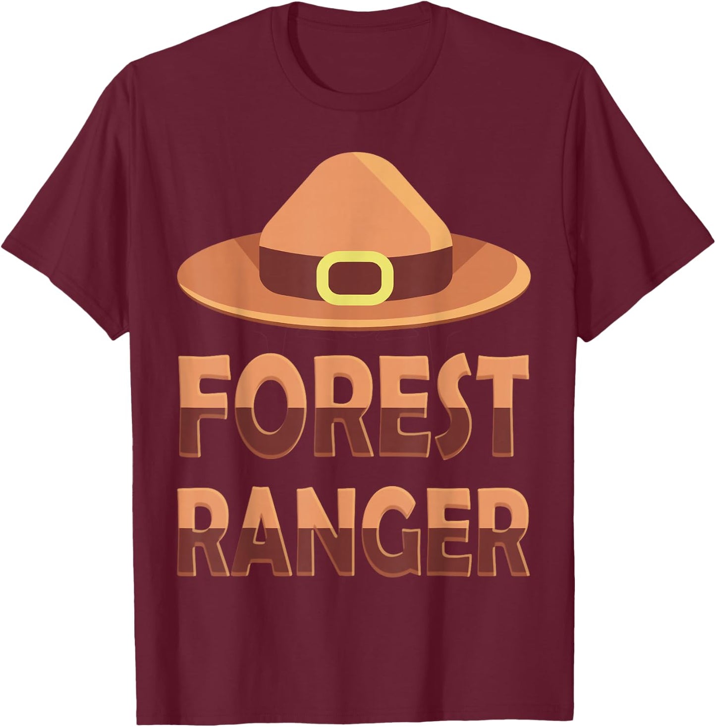 Forest Ranger Halloween Costume T-Shirt - T-Shirt | Maroon