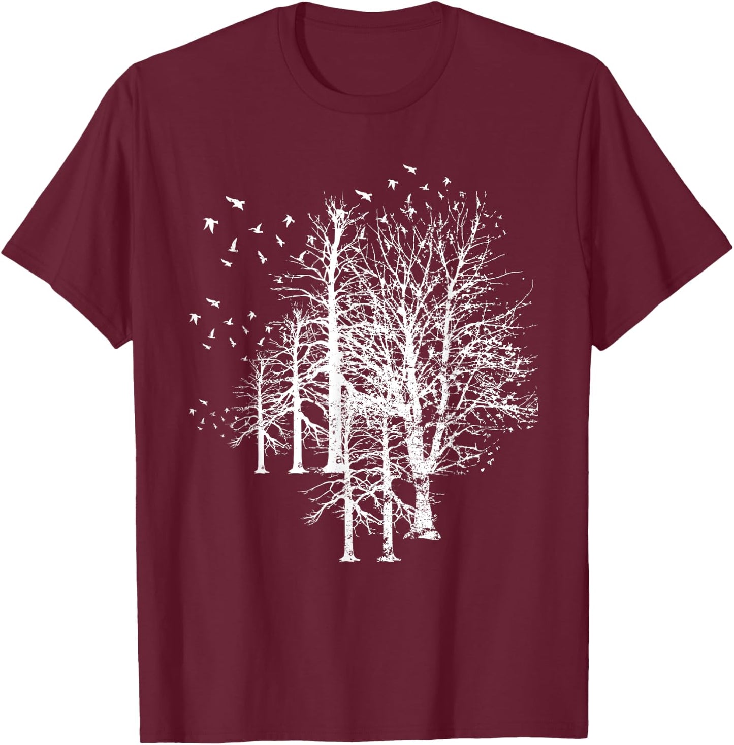 Wildlife Nature Birds Outdoor Forest Trees Nature T-Shirt - T-Shirt | Maroon