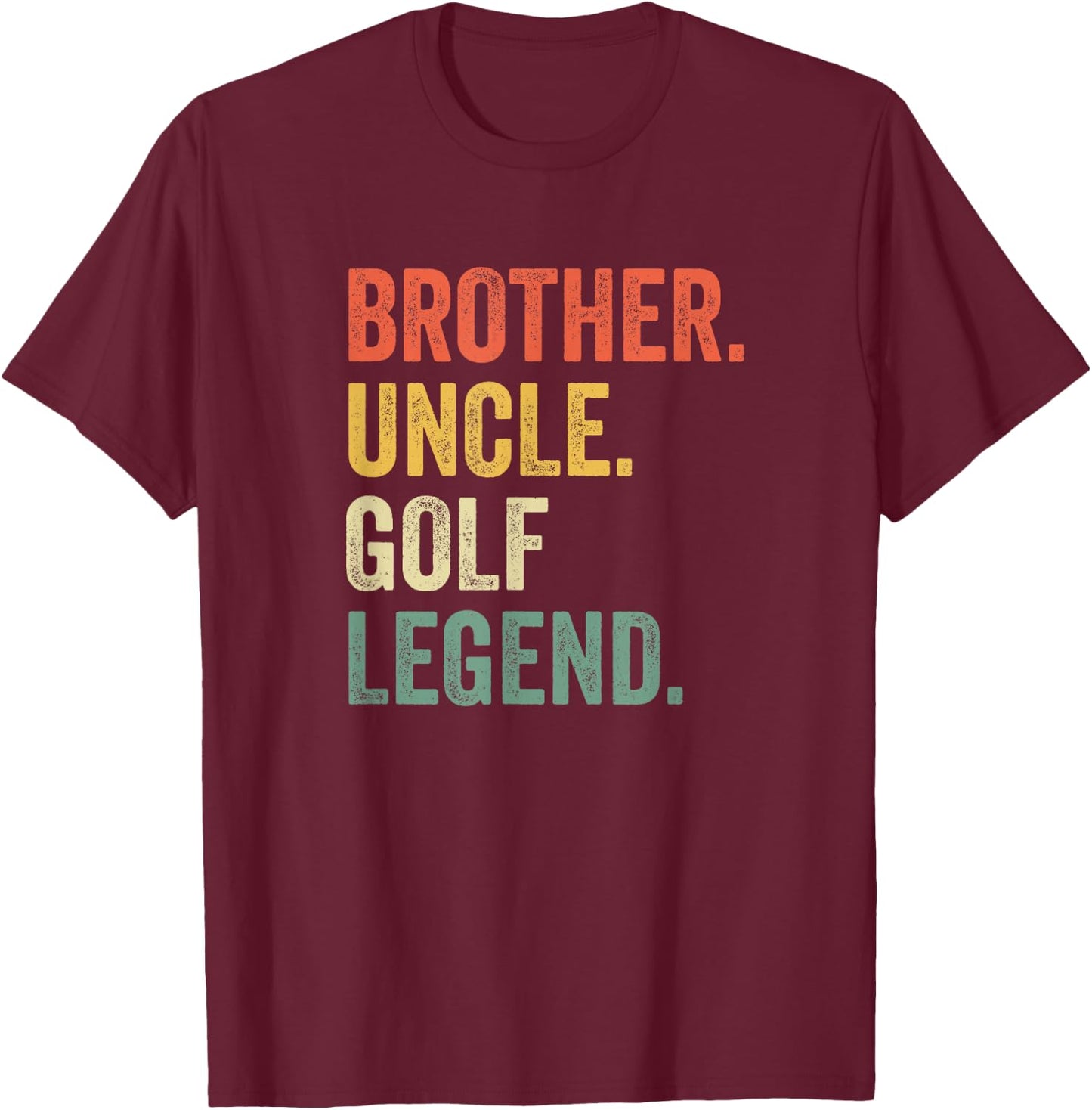 Funny Golfer Brother Uncle Golf Legend Golfing Vintage T-Shirt - T-Shirt | Maroon