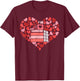 Book Heart Cute Read Book Reading Librarian Across America T-Shirt - T-Shirt | Maroon