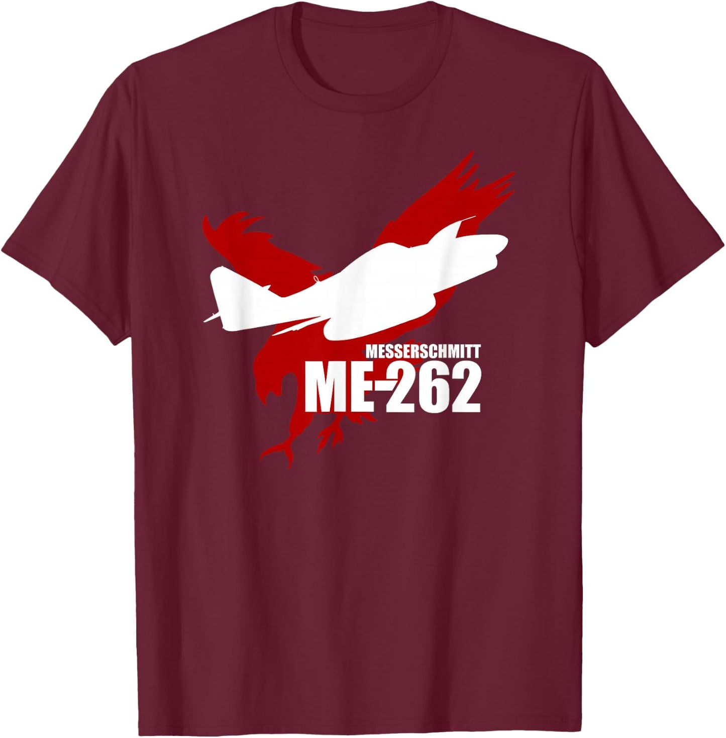 World War II German Fighter T-Shirt - T-Shirt | Maroon