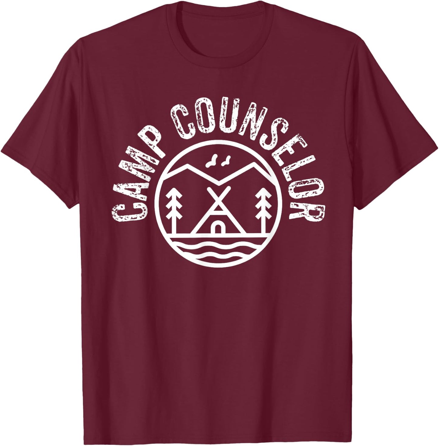 Summer Camp Counselor Staff Uniform Men Women Youth T-Shirt - T-Shirt | Maroon
