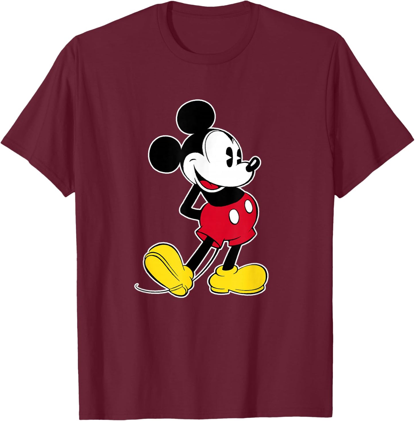 Disney Mickey Mouse Classic Pose T-Shirt - T-Shirt | Maroon
