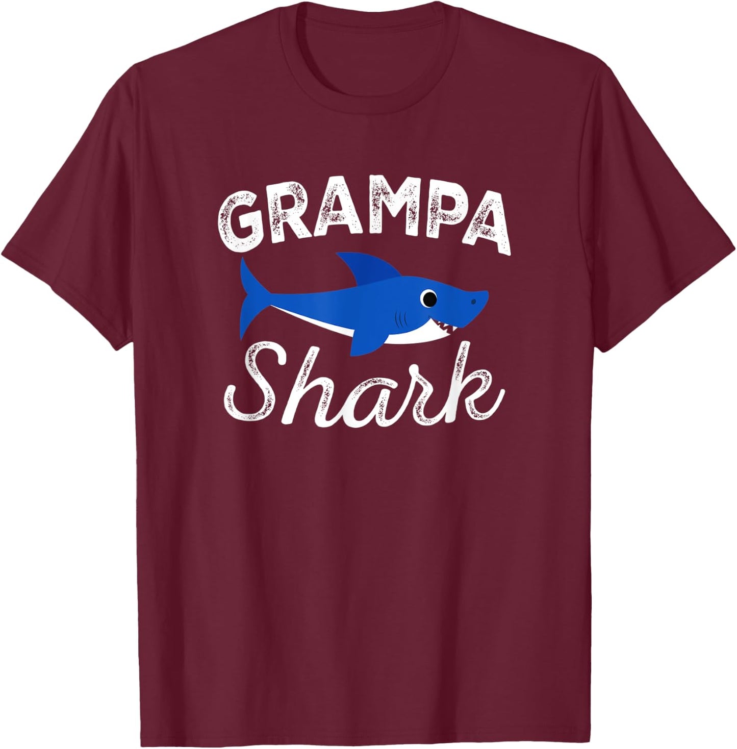 Grampa Shark T-Shirt - T-Shirt | Maroon