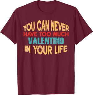 Funny Valentino Personalized First Name Joke Item T-Shirt - T-Shirt | Maroon