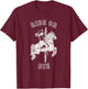 Ride Or Die - Funny Vintage Carousel Horse T-Shirt - T-Shirt | Maroon
