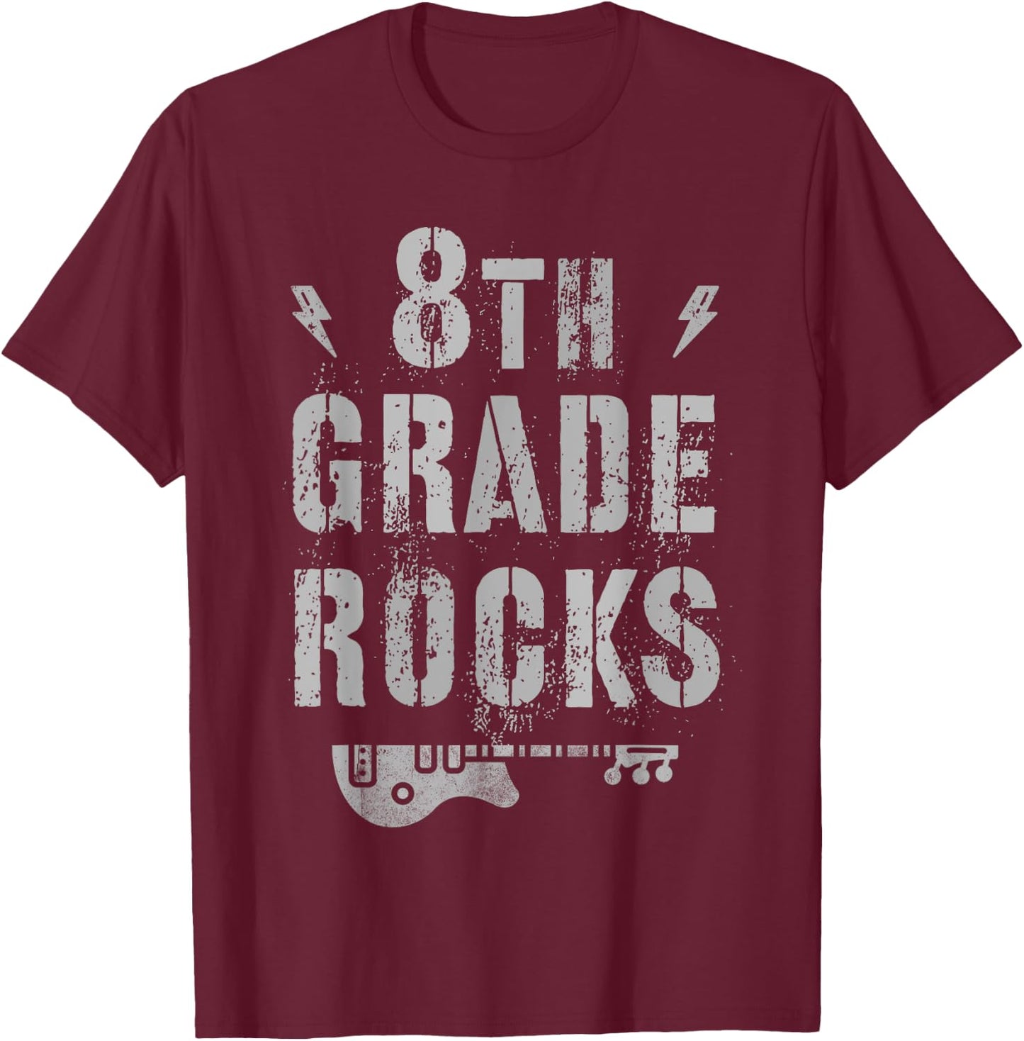 8th GRADE ROCKS Teacher EIGHTH Grader Rockstar Team My Jam Women Kids T-Shirt - T-Shirt | Maroon