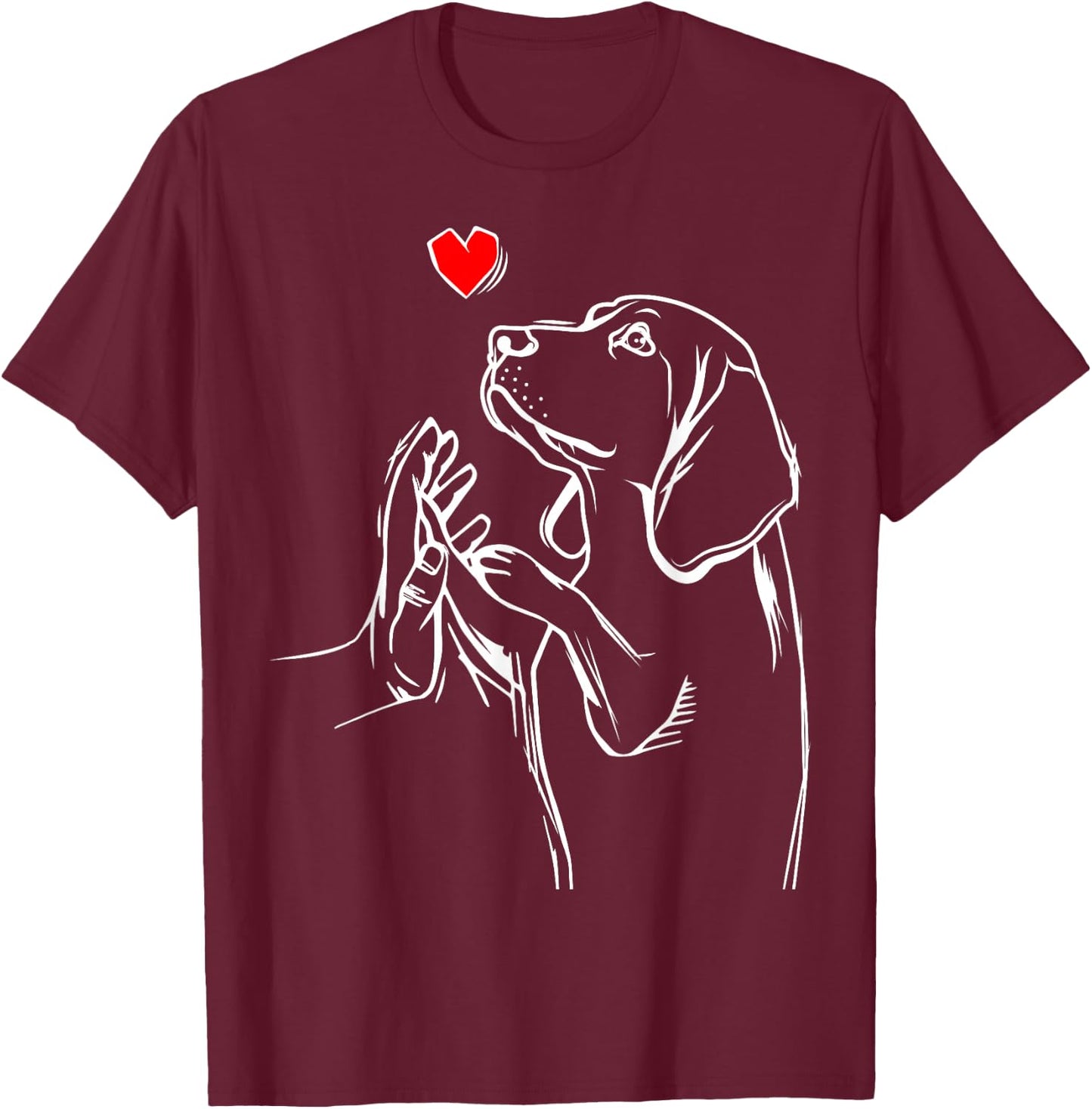 Beagle Love Dog Mom Girls T-Shirt - T-Shirt | Maroon