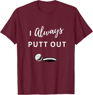 FORM Men's Fun Golf , Black, Small T-Shirt - T-Shirt | Maroon