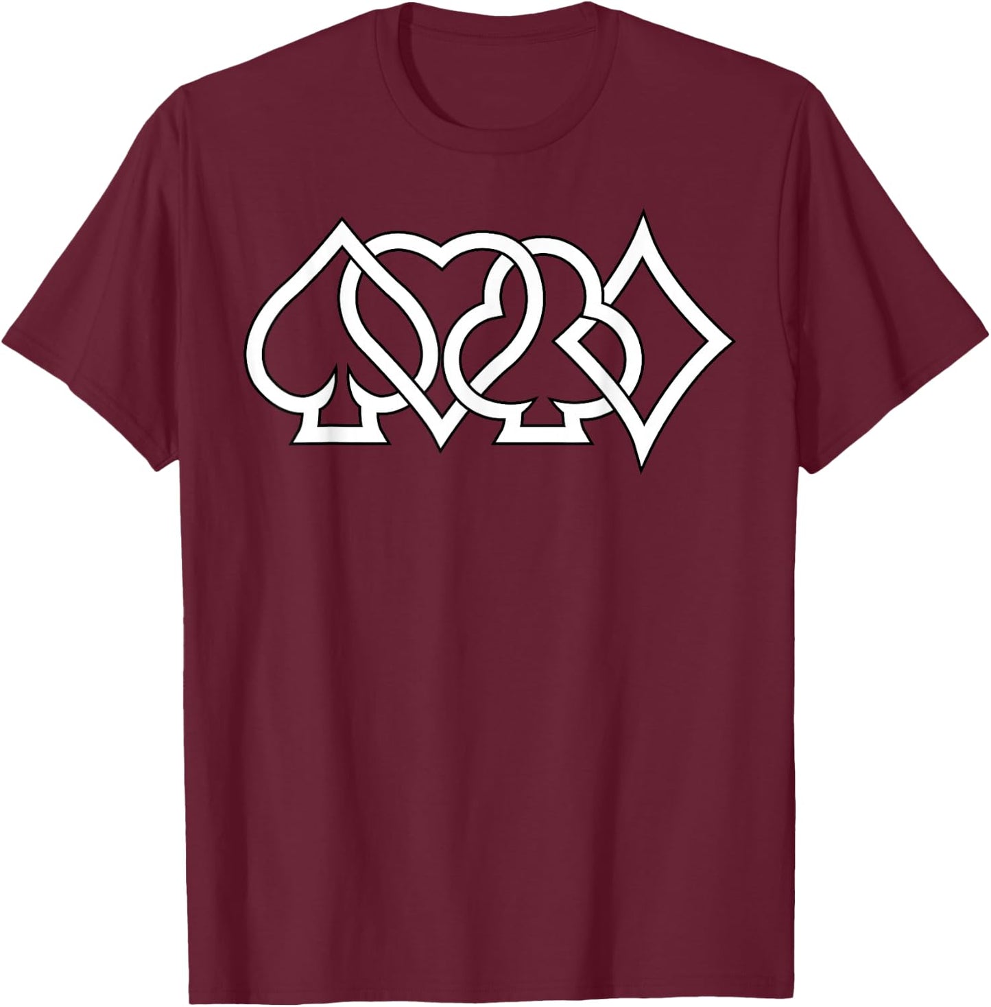 Poker Texas HoldEm Card Chips Poker Player T-Shirt - T-Shirt | Maroon