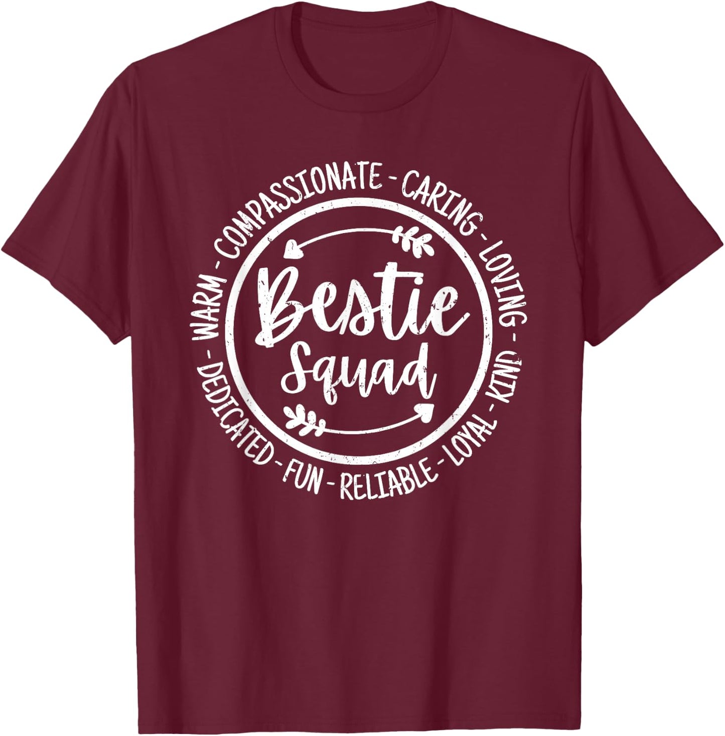 Bestie Squad Besties Life Best Friends Friendship Vintage T-Shirt - T-Shirt | Maroon