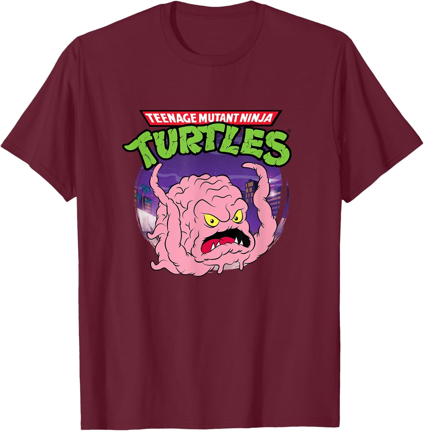 Mademark x Teenage Mutant Ninja Turtles - Original Teenage Mutant Ninja Turtles Krang Alien Creation T-Shirt - T-Shirt | Maroon