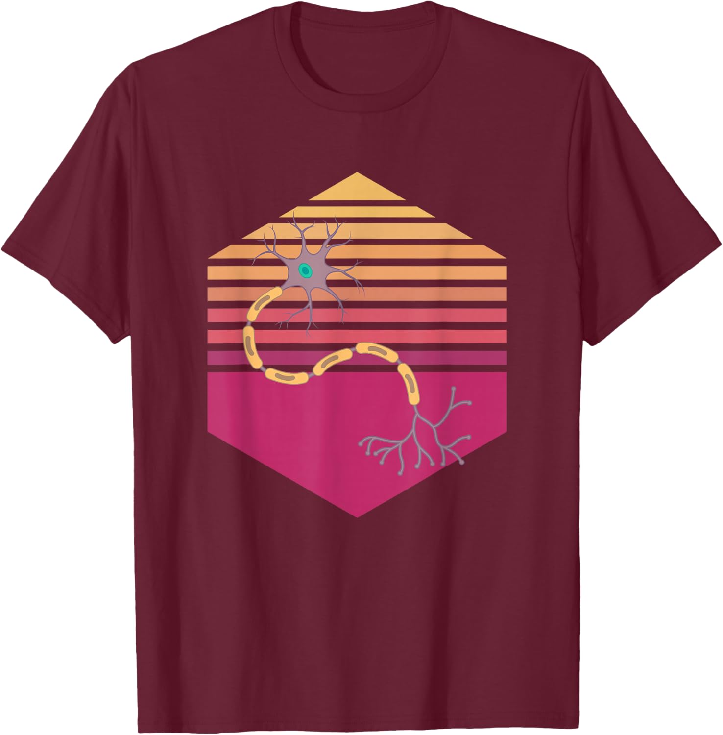 Neuron Vintage Neurologist T-Shirt - T-Shirt | Maroon