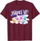 Purple Up T Shirt Month Of Military Child Kids Awareness T-Shirt - T-Shirt | Maroon