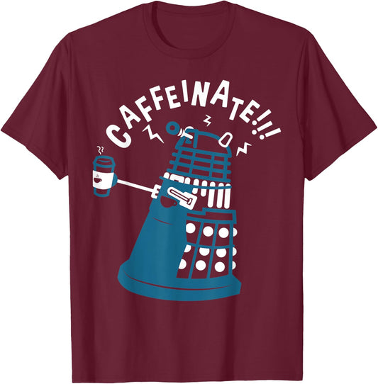 Caffeinate Funny Coffee Gift T-Shirt - T-Shirt | Maroon