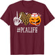PCA Patient Care Assistant Peace Love Pumpkin Halloween T-Shirt - T-Shirt | Maroon