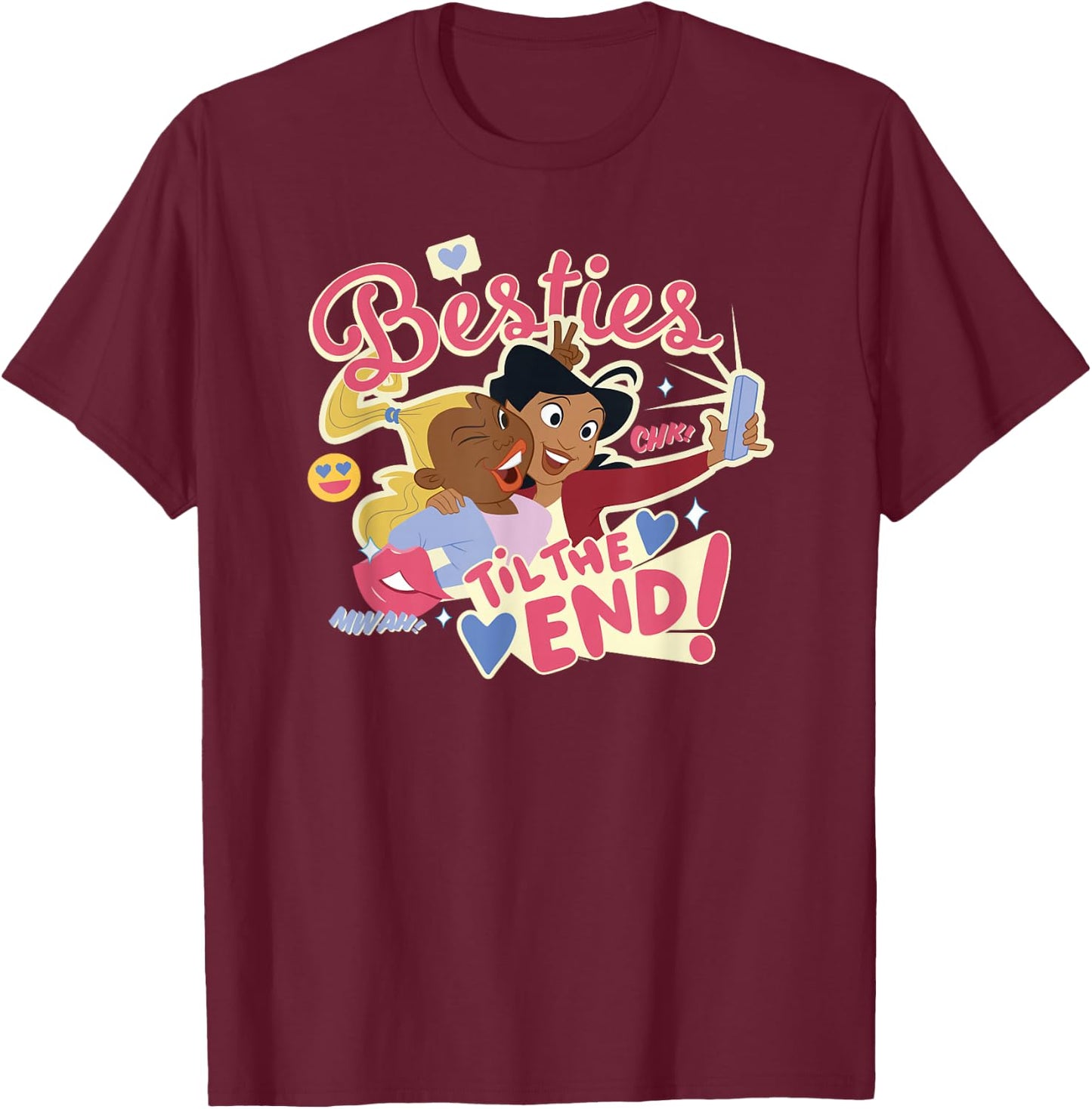 Disney Proud Family Penny Dijonay Jones Besties Til The End! T-Shirt - T-Shirt | Maroon