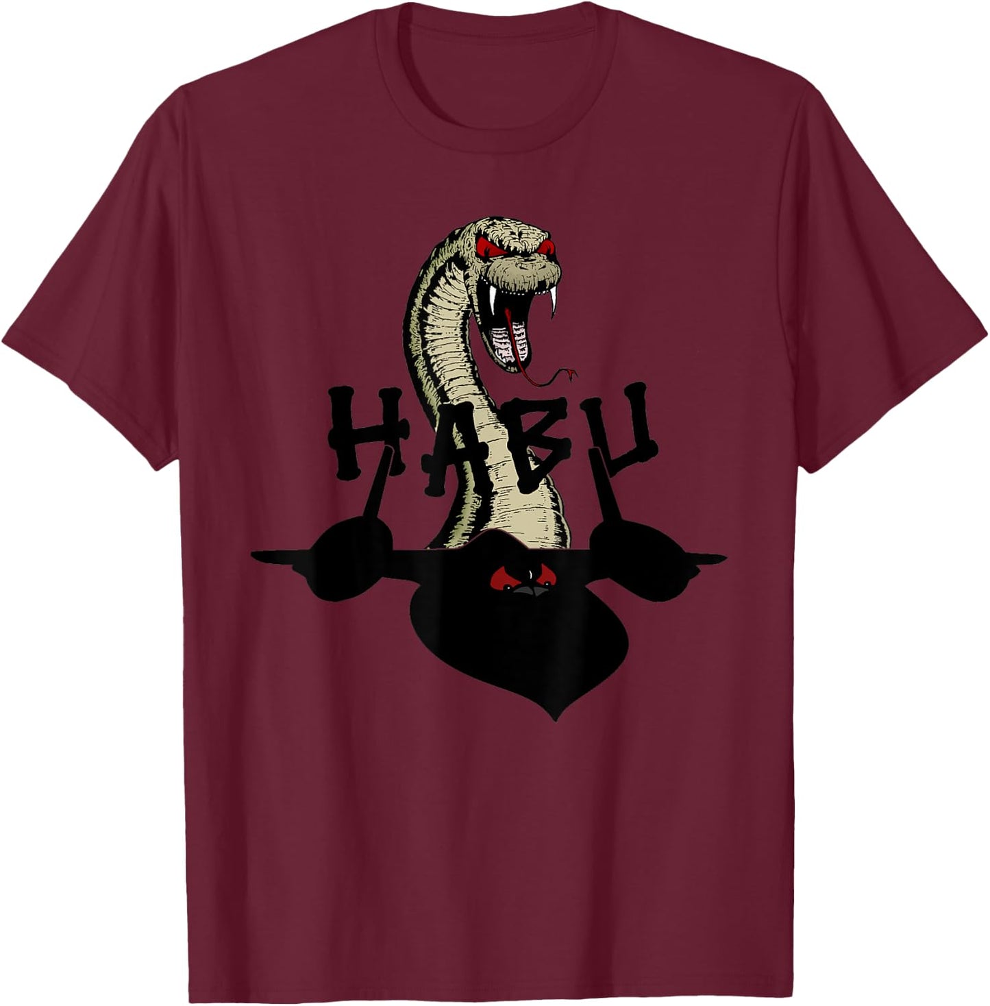 SR-71 Blackbird HABU Spyplane Miltiary Aviator Pilot T-Shirt - T-Shirt | Maroon
