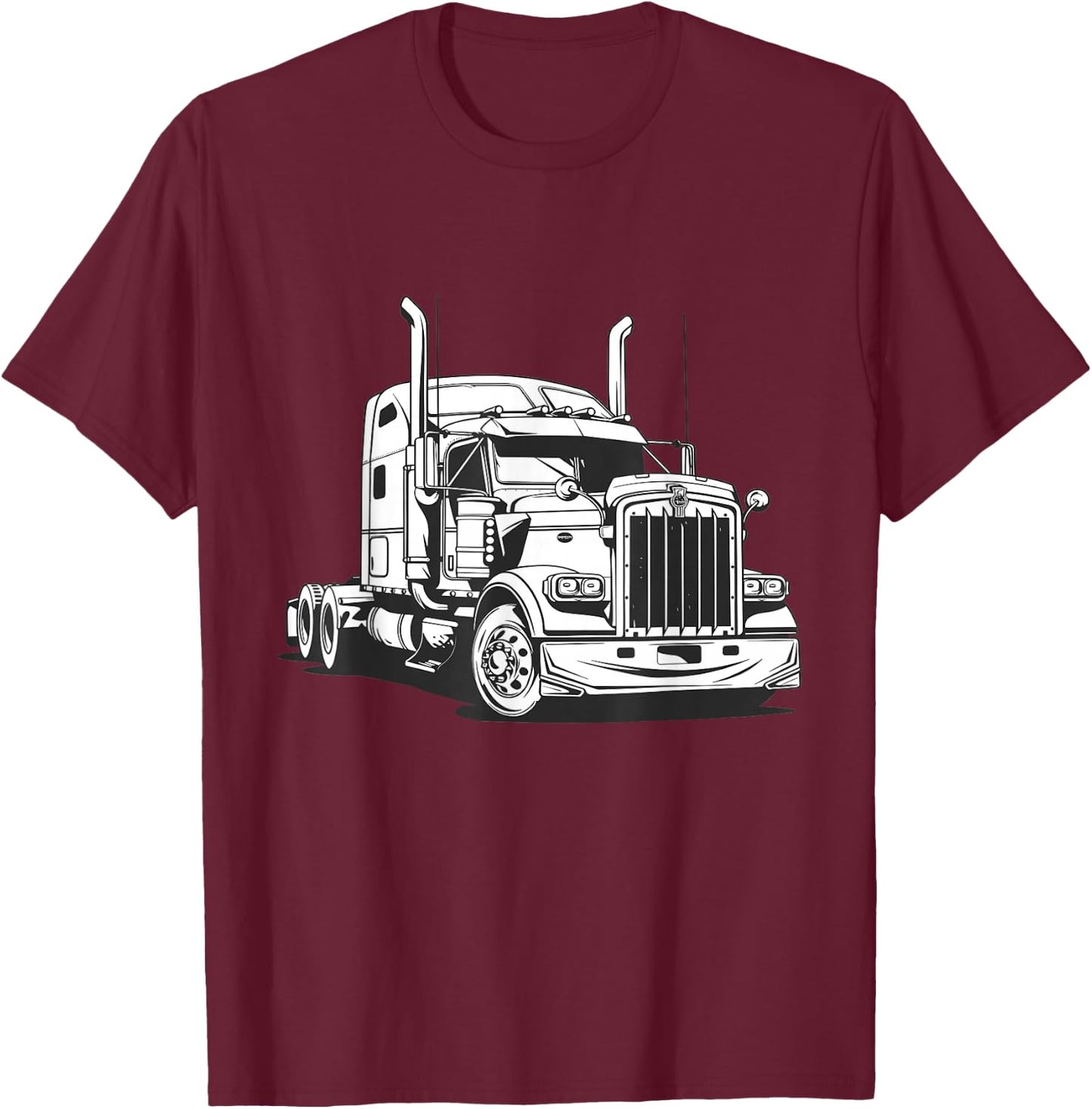 Semi Truck Driver T-Shirt - T-Shirt | Maroon