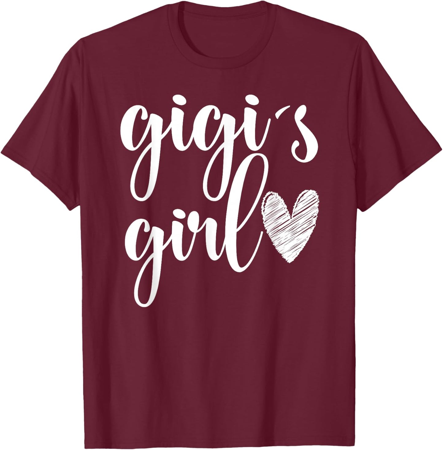Funny Matching Gigi Girl for Grandma Whit Girl Mother's Day Small T-Shirt - T-Shirt | Maroon