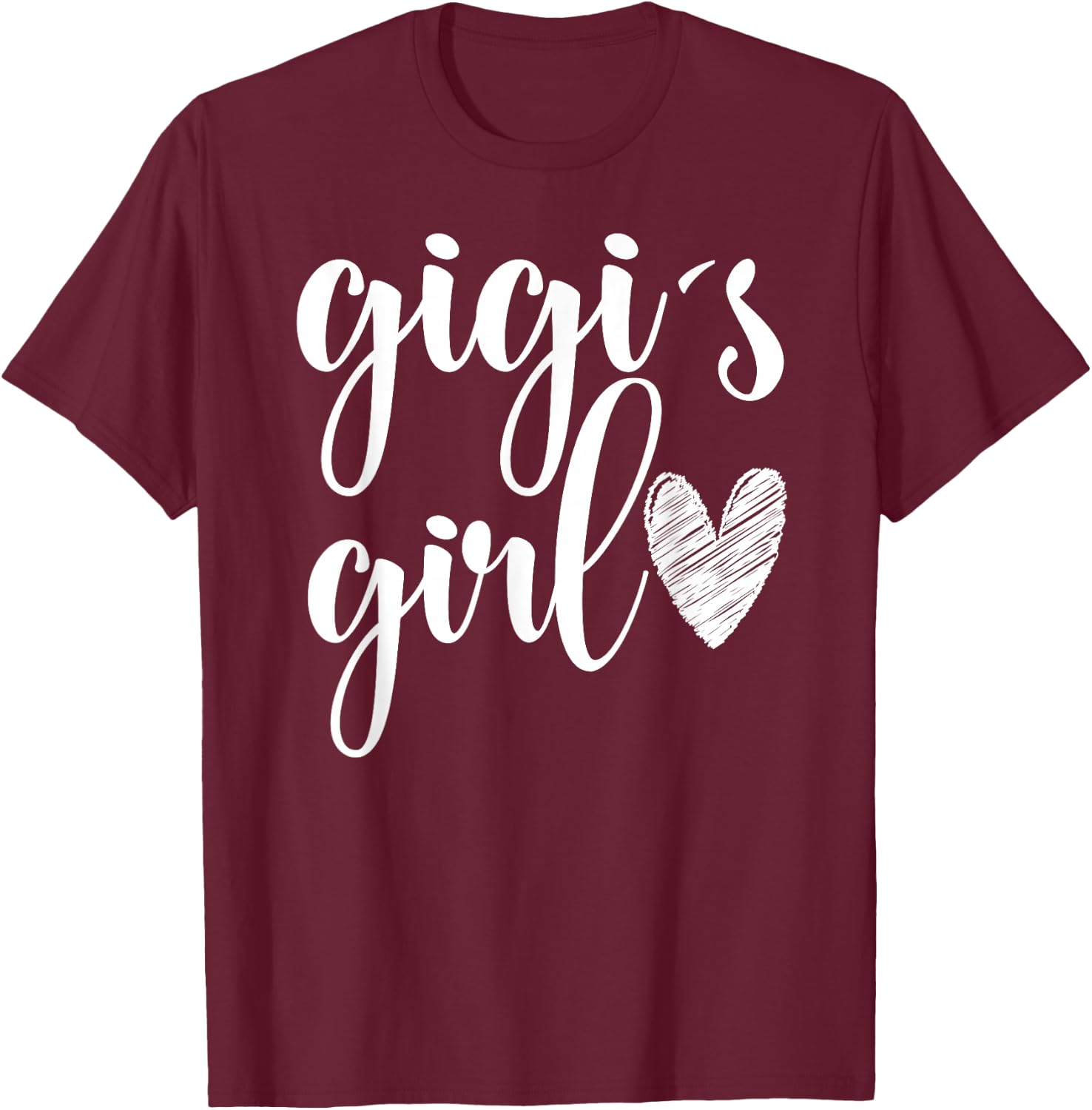 Funny Matching Gigi Girl for Grandma Whit Girl Mother's Day Small T-Shirt - T-Shirt | Maroon