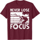 Cool Photographer Art Women Photography Camera Lover T-Shirt - T-Shirt | Maroon
